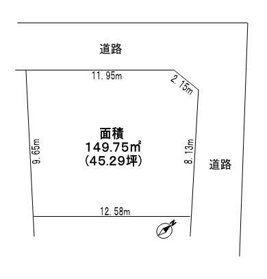 Compartment figure. Land price 6.3 million yen, Land area 123.75 sq m