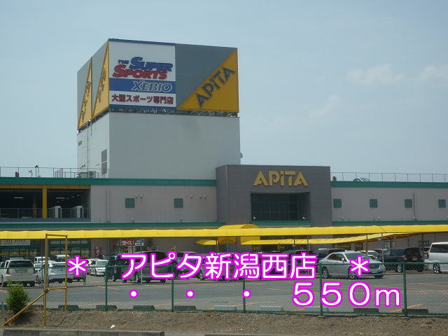 Shopping centre. Apita 550m to Niigata Nishiten (shopping center)