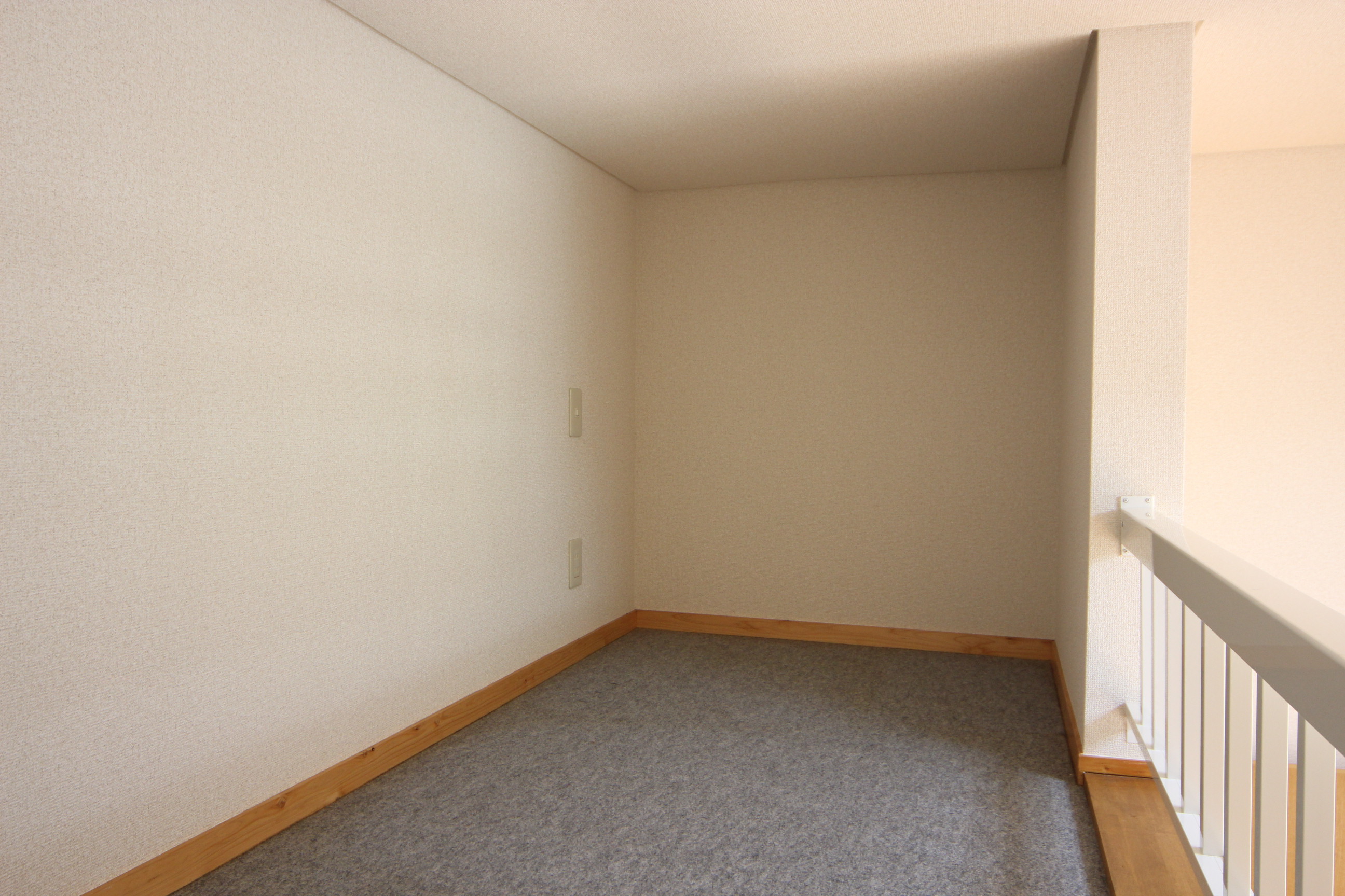 Other room space. Ideal for storage and bed in a wide space