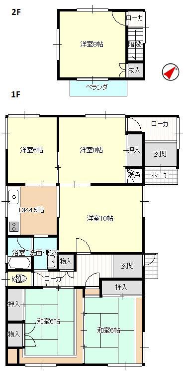 Floor plan. 14.9 million yen, 6K, Land area 238.16 sq m , Building area 119.56 sq m