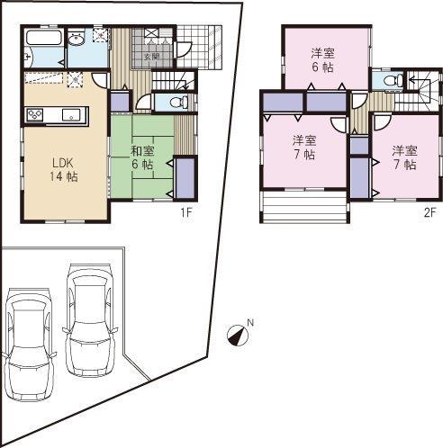 Floor plan. 22,900,000 yen, 4LDK, Land area 153 sq m , Building area 98.58 sq m