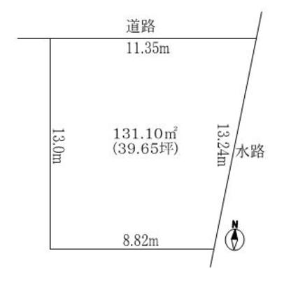 Compartment figure. Land price 7.9 million yen, Land area 131.1 sq m