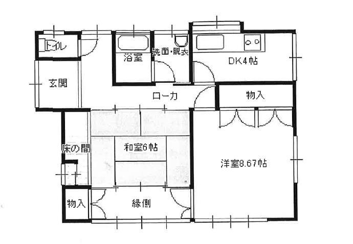 Floor plan. 6.7 million yen, 2DK, Land area 104.2 sq m , Building area 58.34 sq m