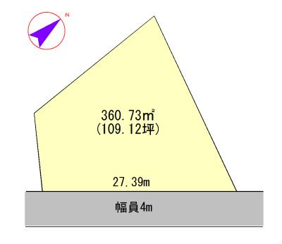 Compartment figure. Land price 6 million yen, Land area 360.73 sq m