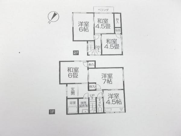 Floor plan. 12.9 million yen, 5DK, Land area 102.07 sq m , Building area 77.46 sq m