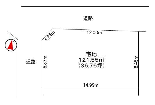 Compartment figure. Land price 8,087,000 yen, Land area 121.55 sq m compartment view