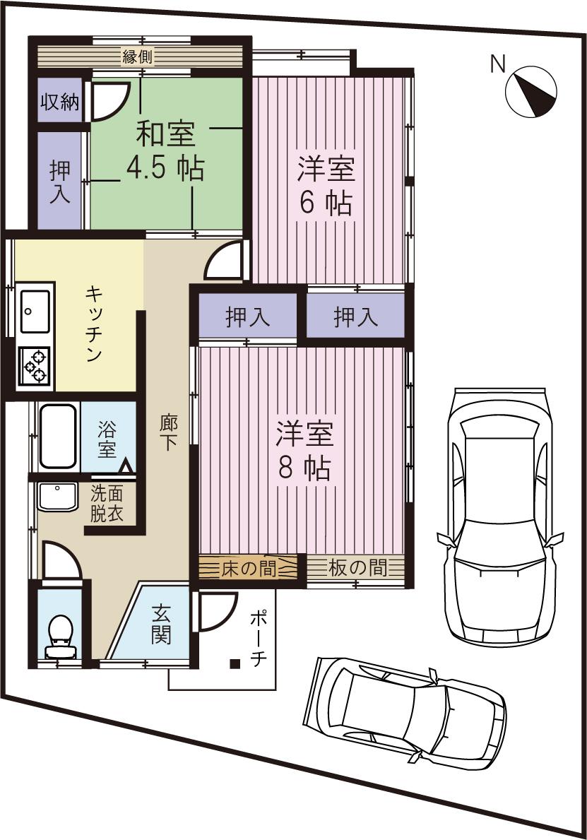 Floor plan. 11.5 million yen, 3K, Land area 116.88 sq m , Building area 62.96 sq m