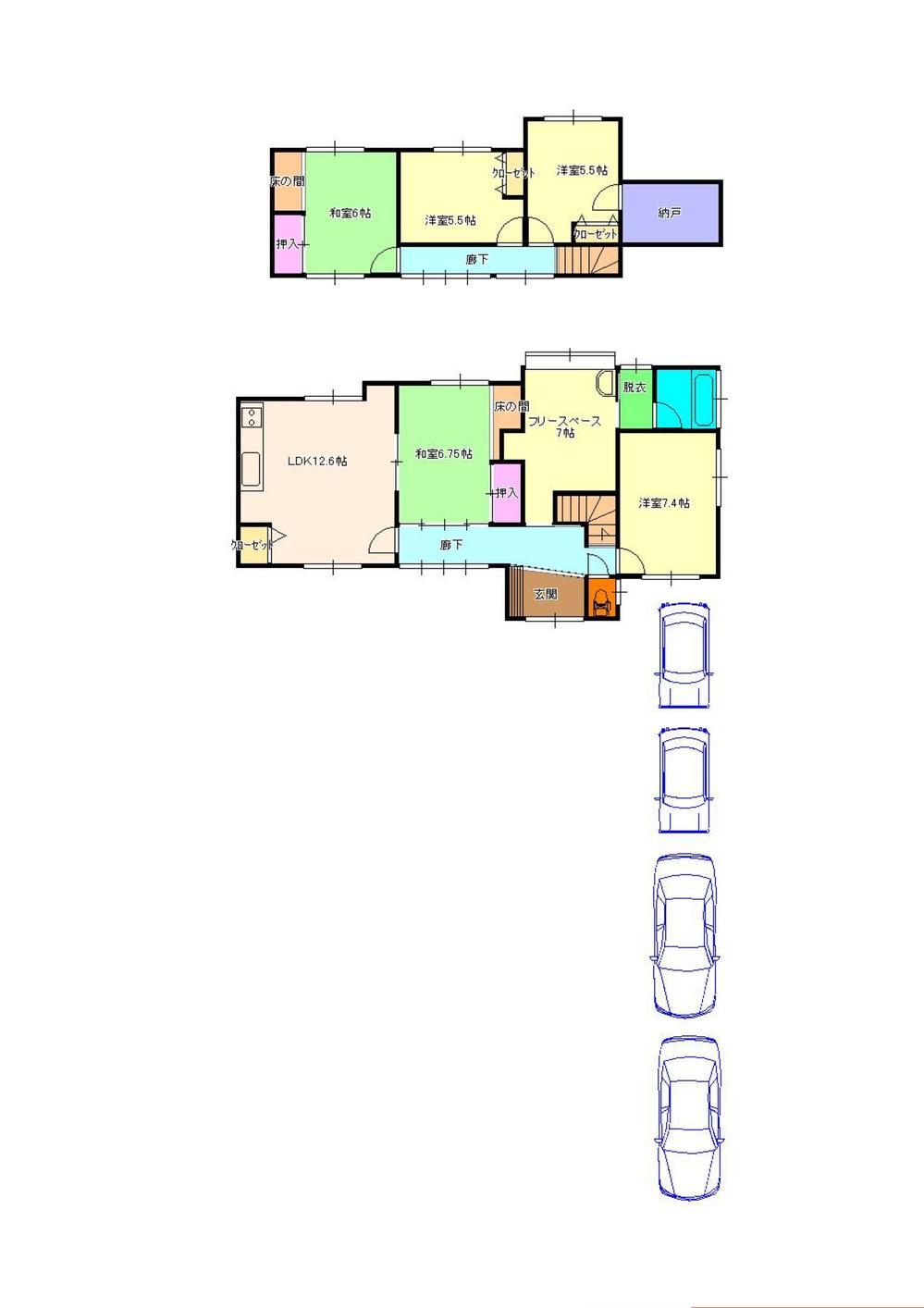 Floor plan. 15,980,000 yen, 5LDK + S (storeroom), Land area 214.63 sq m , Building area 119.72 sq m