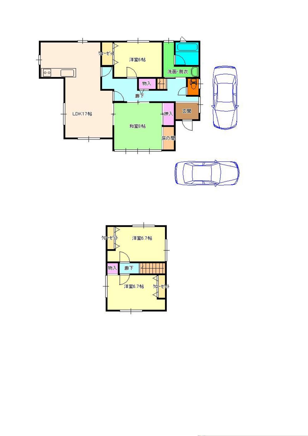 Floor plan. 12,980,000 yen, 4LDK, Land area 234 sq m , Building area 107.92 sq m