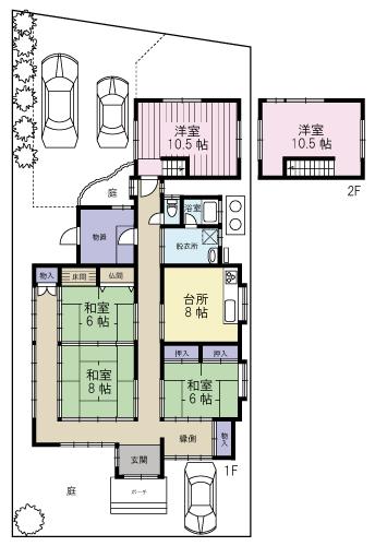 Floor plan. 15 million yen, 5DK, Land area 306.62 sq m , Building area 145.14 sq m