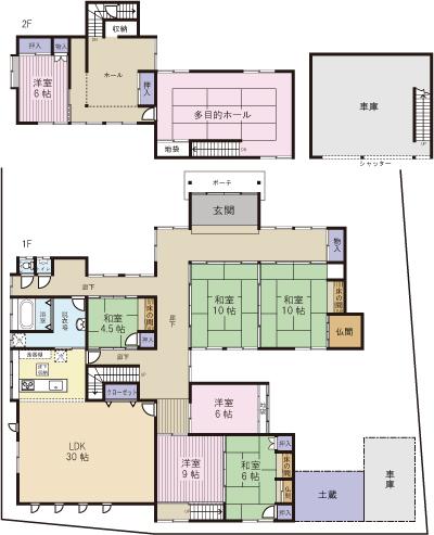 Floor plan. 14 million yen, 8LDK, Land area 737.3 sq m , Building area 233.43 sq m