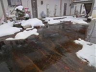 Parking lot. Winter because of the snow pipe also safe