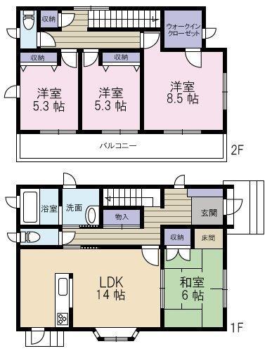 Floor plan. 16.5 million yen, 4LDK, Land area 119.88 sq m , Building area 106.81 sq m