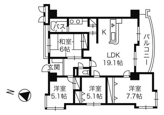 Floor plan. 4LDK, Price 21.5 million yen, Occupied area 94.53 sq m , Balcony area 9.54 sq m