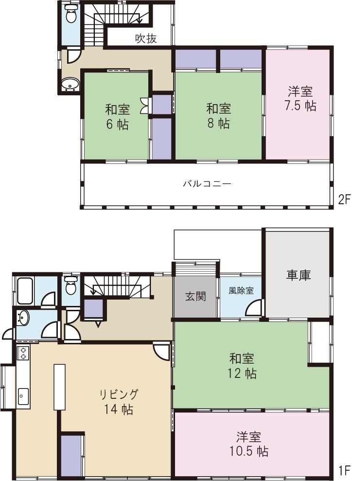 Floor plan. 6.5 million yen, 5LDK, Land area 237.72 sq m , Building area 160 sq m