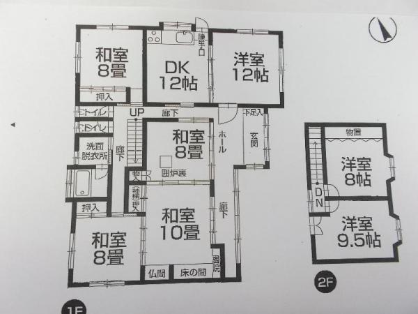 Floor plan. 18.4 million yen, 7DK, Land area 399.79 sq m , Building area 182.1 sq m