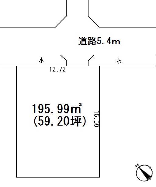 Compartment figure. Land price 6,224,000 yen, Land area 195.99 sq m