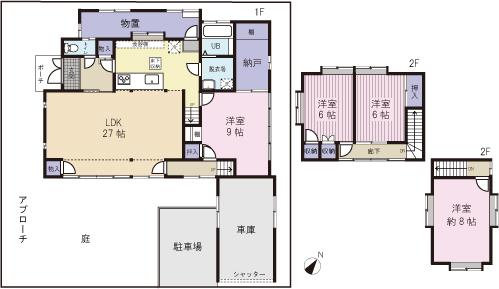 Floor plan. 13.8 million yen, 4LDK, Land area 230.58 sq m , Building area 148.8 sq m