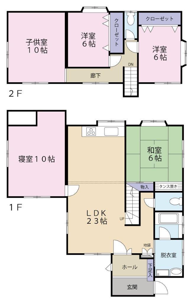 Floor plan. 12.8 million yen, 5LDK, Land area 251.02 sq m , Building area 148 sq m
