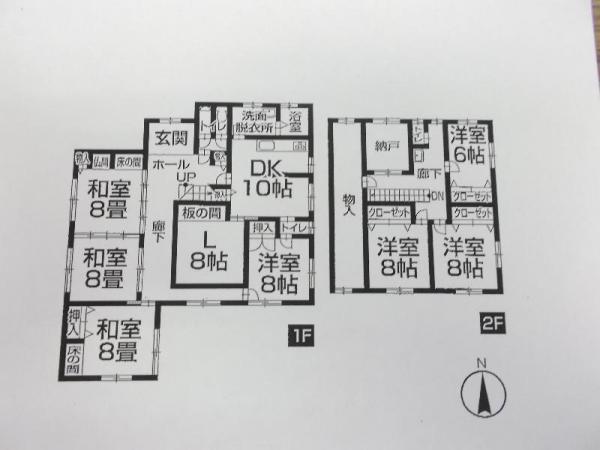 Floor plan. 19,800,000 yen, 7LDK, Land area 373.68 sq m , Building area 226.07 sq m