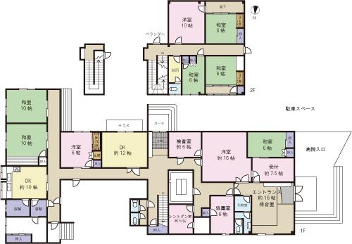 Floor plan. 18 million yen, 10DKK, Land area 1,336.16 sq m , Building area 452.02 sq m