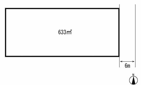 Compartment figure. Land price 3.8 million yen, Land area 633 sq m