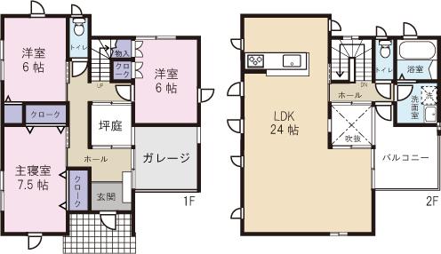 Floor plan. 23.5 million yen, 3LDK, Land area 198.68 sq m , Building area 105.99 sq m