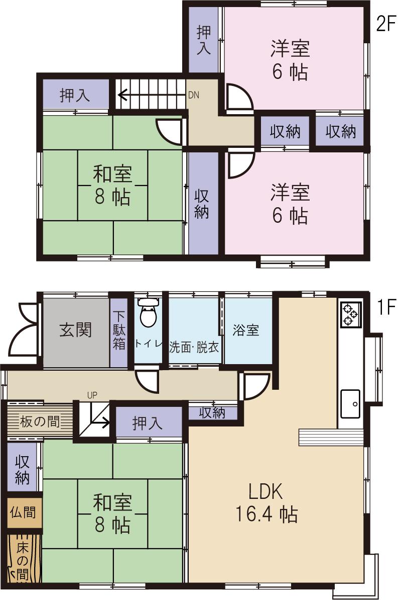Floor plan. 10.8 million yen, 4LDK, Land area 133.52 sq m , Building area 109.82 sq m