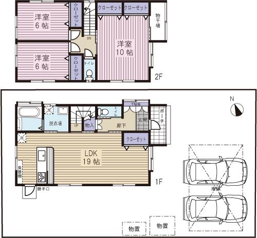 Floor plan. 21.9 million yen, 3LDK, Land area 198.85 sq m , Building area 104.04 sq m