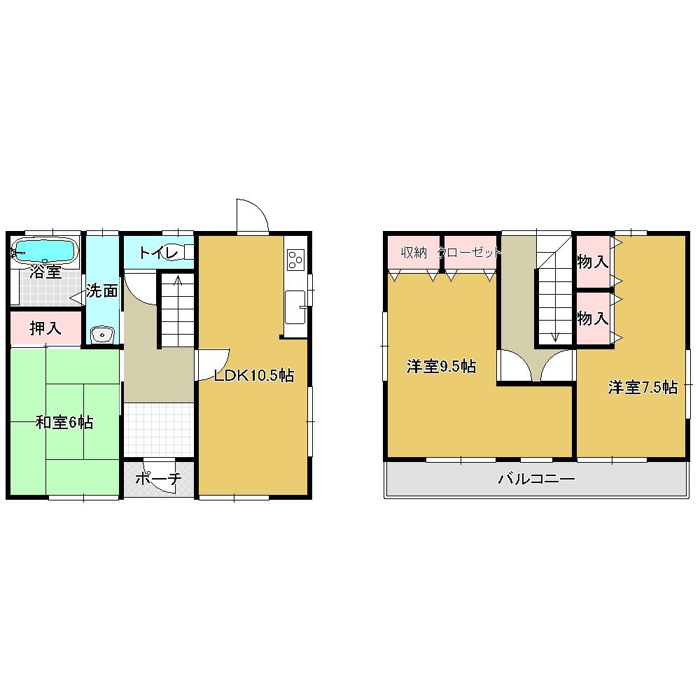 Floor plan. 13.3 million yen, 3LDK, Land area 233.71 sq m , Building area 102 sq m