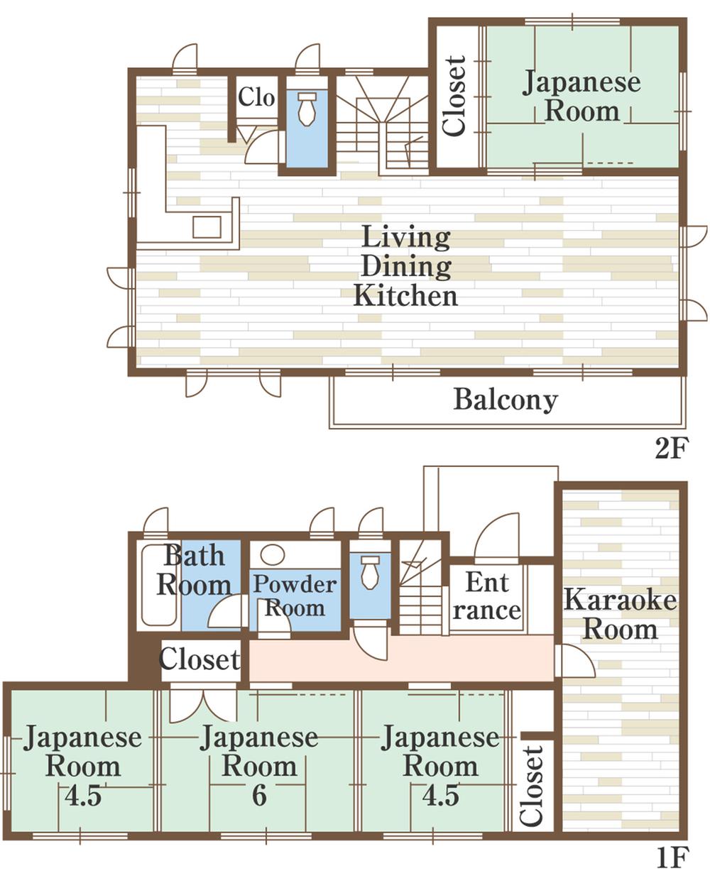 Floor plan. 15 million yen, 4LDK + S (storeroom), Land area 197.88 sq m , Building area 141.78 sq m