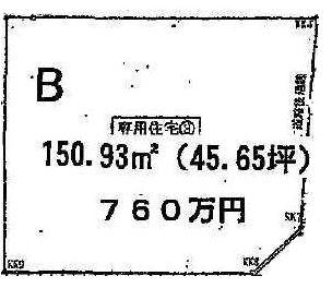 Compartment figure. Land price 7.6 million yen, Land area 150.93 sq m
