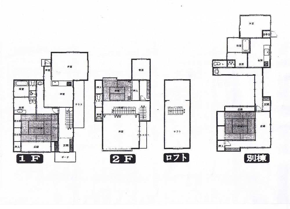 Floor plan. 53,800,000 yen, 5LDK + S (storeroom), Land area 591.66 sq m , Building area 157.66 sq m