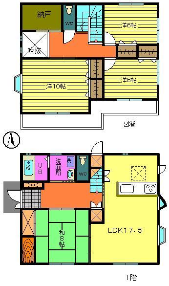 Floor plan. 22.5 million yen, 4LDK + S (storeroom), Land area 222.8 sq m , Building area 125.03 sq m
