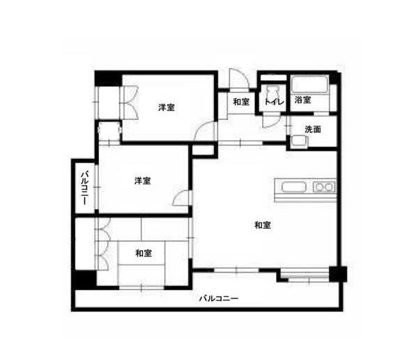 Floor plan. 3LDK, Price 21 million yen, Occupied area 77.02 sq m , Balcony area 11.96 sq m