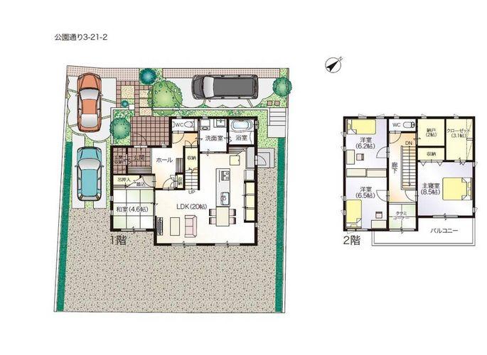 Floor plan. Price 41,800,000 yen, 4LDK, Land area 228.1 sq m , Building area 126.62 sq m