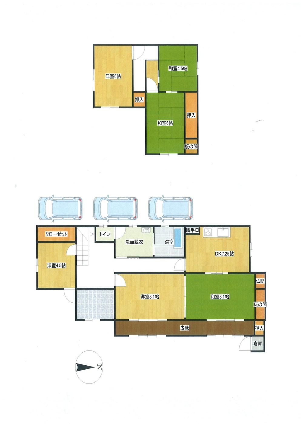 Floor plan. 15 million yen, 6DK, Land area 188.05 sq m , Building area 114.74 sq m