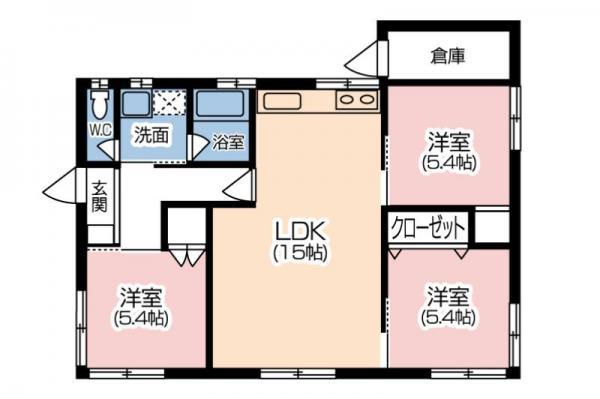 Floor plan. 11.9 million yen, 3LDK, Land area 206.72 sq m , Building area 71.02 sq m