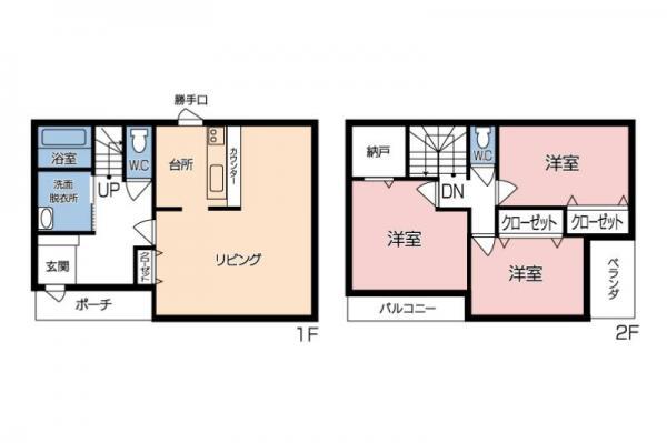 Floor plan. 22,900,000 yen, 3LDK, Land area 219.43 sq m , Building area 108.74 sq m