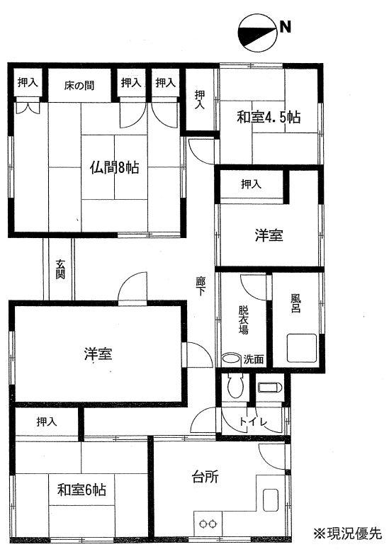 Floor plan. 14.9 million yen, 5DK, Land area 363.29 sq m , Building area 111.8 sq m