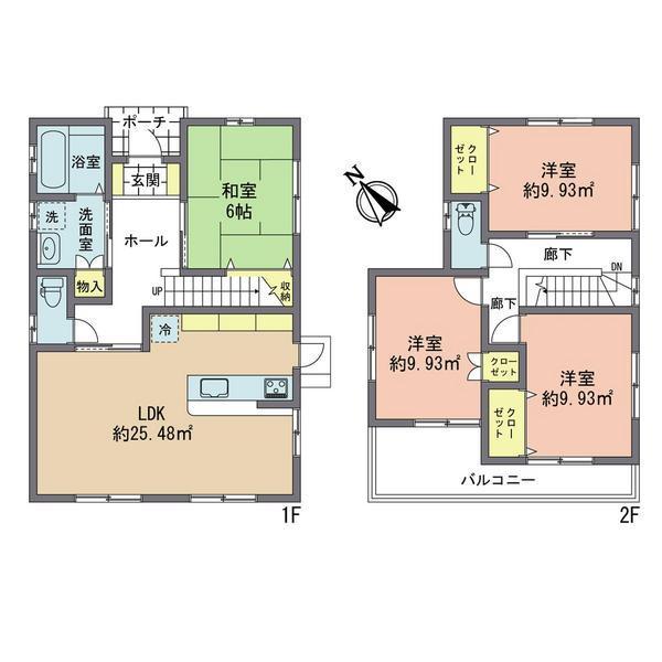 Floor plan. 22,800,000 yen, 4LDK, Land area 217.61 sq m , Building area 99.37 sq m