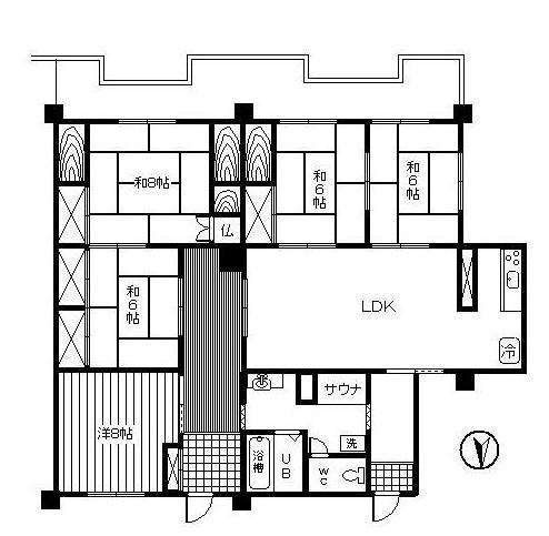 Floor plan. 5LDK, Price 15.8 million yen, Footprint 131.75 sq m , Balcony area 26 sq m