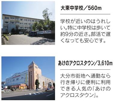 Junior high school. 560m to Daito junior high school  ※ Walk fraction is calculated in 1 minute = 800m. Time required may vary depending on the weather and time of day. 