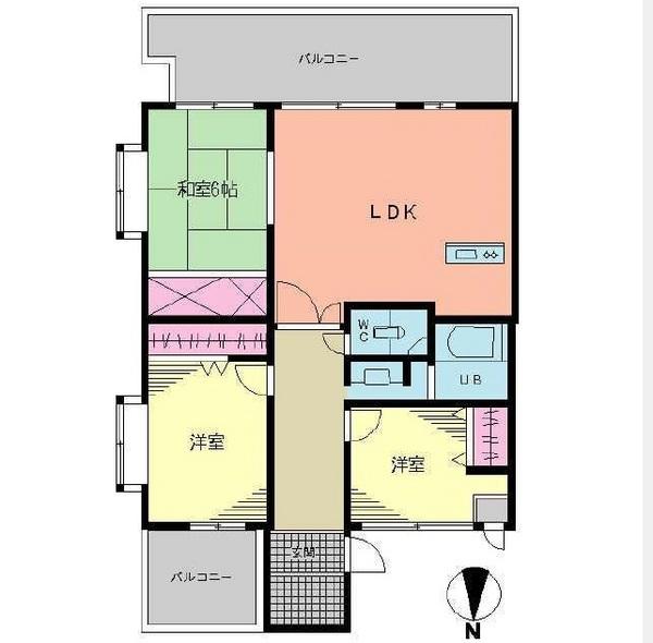 Floor plan. 3LDK, Price 15.6 million yen, Occupied area 90.11 sq m , Balcony area 18.83 sq m