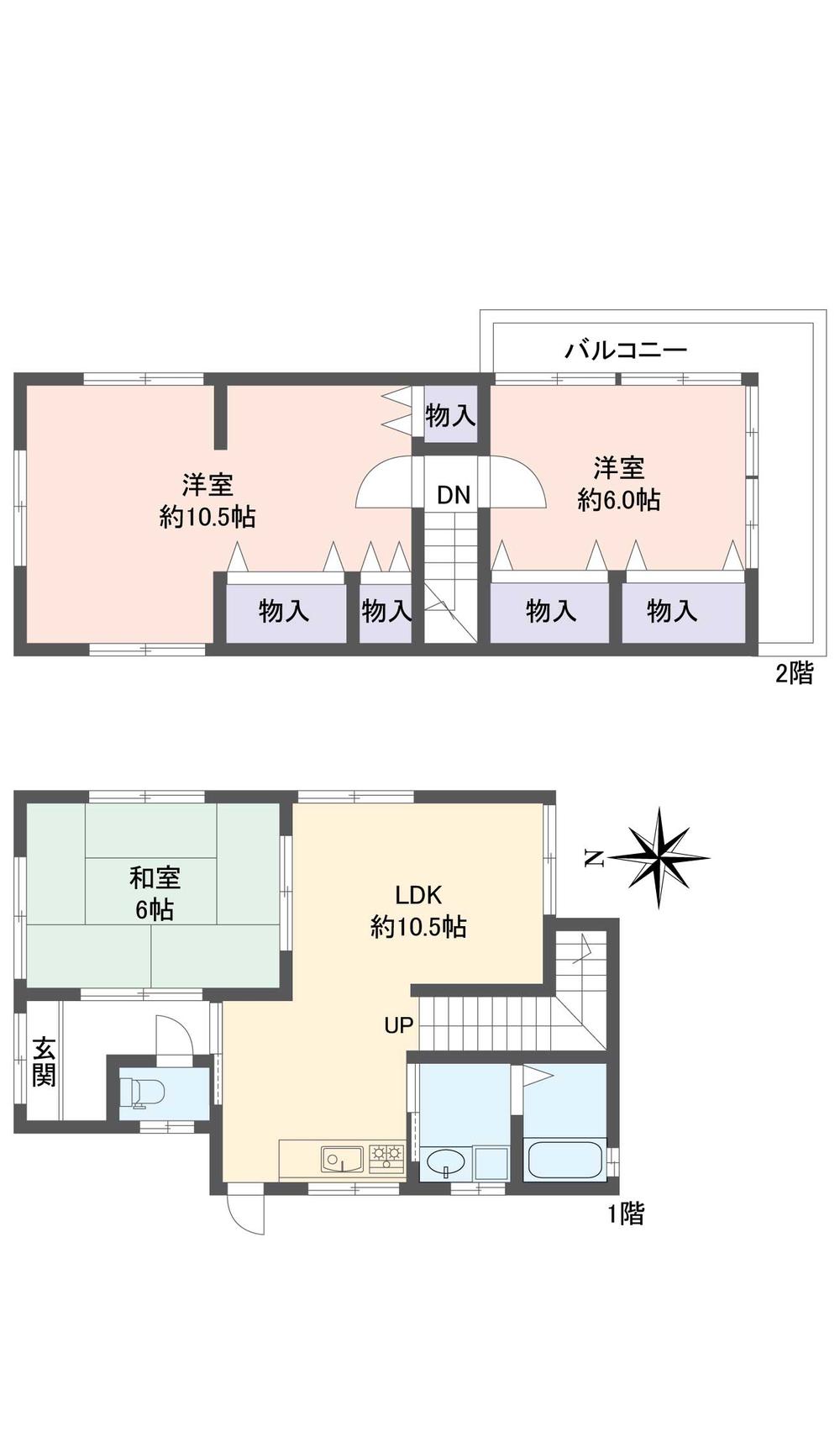 Floor plan. 11.9 million yen, 3LDK, Land area 122.73 sq m , Building area 67.68 sq m