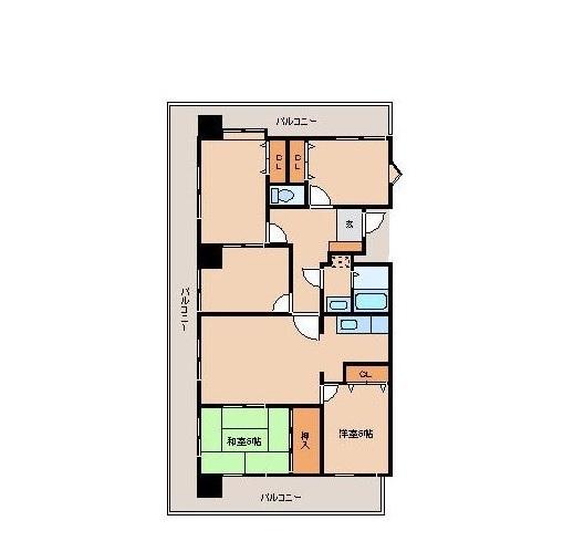 Floor plan. 5LDK, Price 14.5 million yen, Occupied area 85.39 sq m , Balcony area 34 sq m