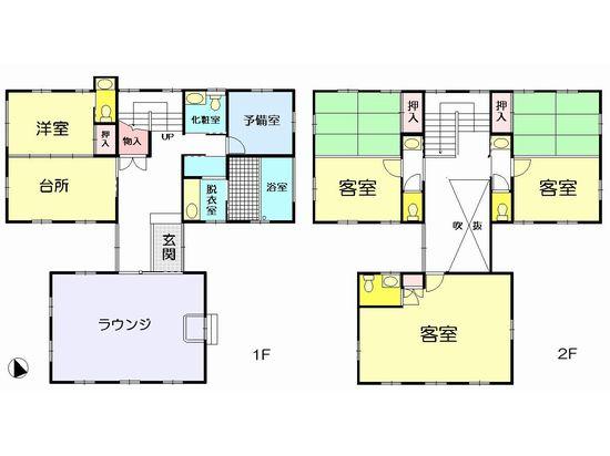 Floor plan. 25,800,000 yen, 5DK, Land area 207.84 sq m , Building area 184.19 sq m