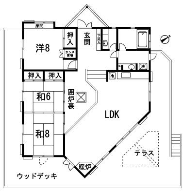 Floor plan. 12.5 million yen, 3LDK, Land area 546.31 sq m , Building area 127.49 sq m