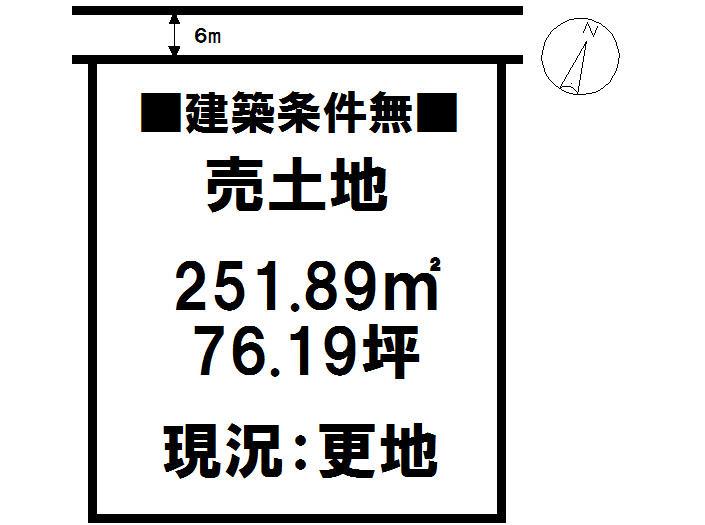 Compartment figure. Land price 1.8 million yen, Land area 251.89 sq m