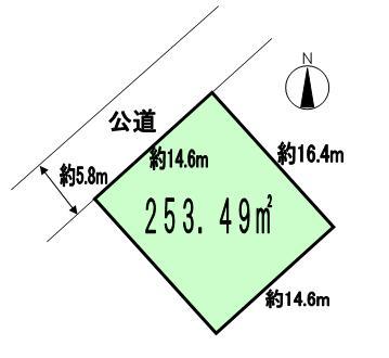 Compartment figure. Land price 2.5 million yen, Land area 253.49 sq m